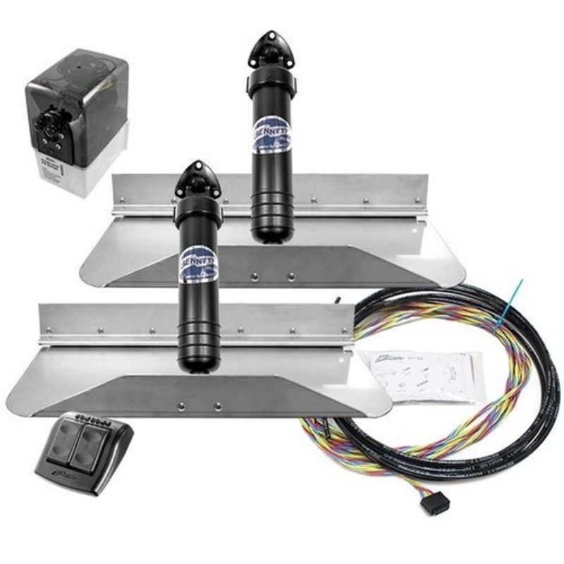 Bennett Hydraulic Trim Tab Kit 36 x 9 w/Euro Style Controls