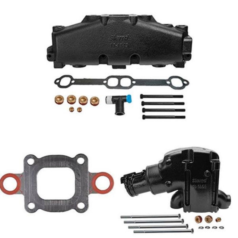 Sierra 2002 & Newer MerCruiser V8 Dry Joint Exhaust Manifold Kit