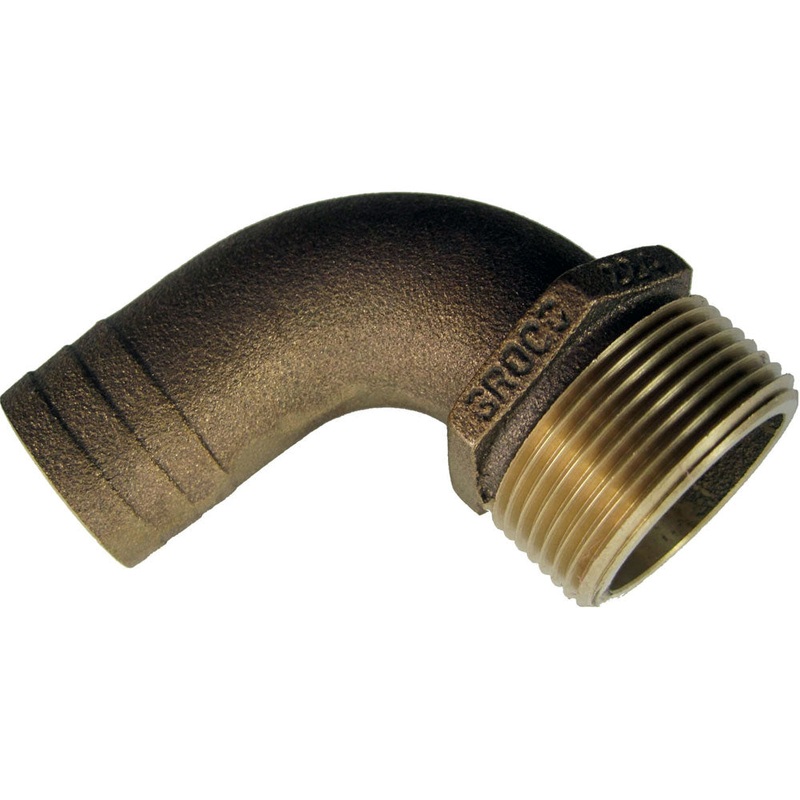 Hose Barb  1-1/4 Inch 90 Degree For Strainers