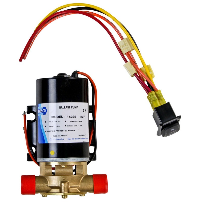 Ballast Puppy Pump – 9 GPM 12 Volt Wakeboard And Ski Boat Ballast Pump With Switch Jabsco-18220-1127