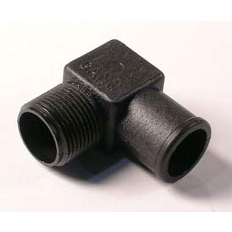 Fitting Nylon 3/4 NPT X 1 Barb 90 Degree For Manifold Water Drain Hose Indmar 605012