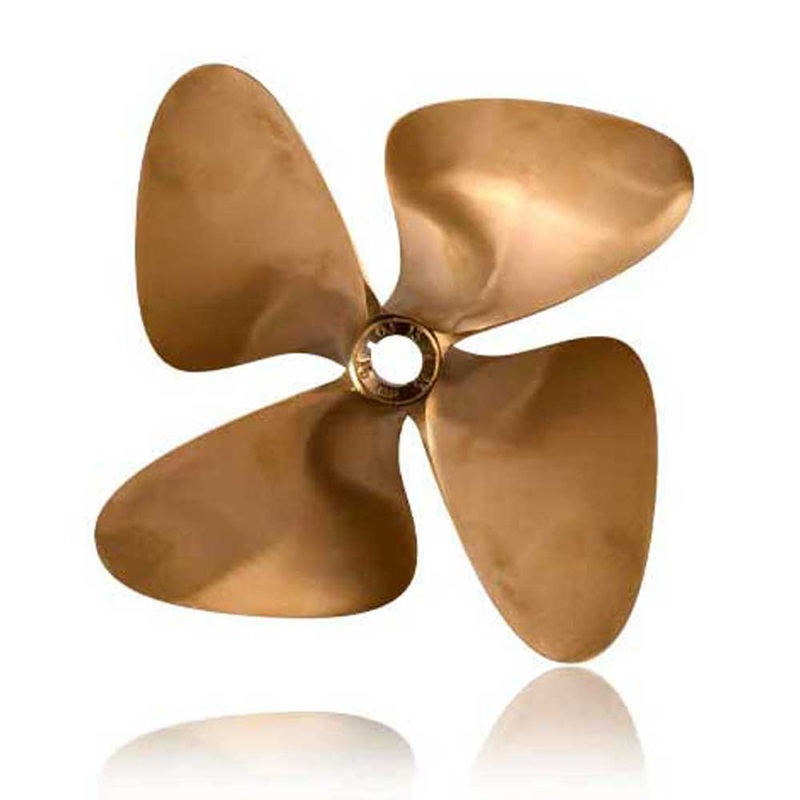# 1284 OJ Force 4 Blade Propeller 1-1/8 Bore Right Hand 14.00 X 18.00 Cup .090