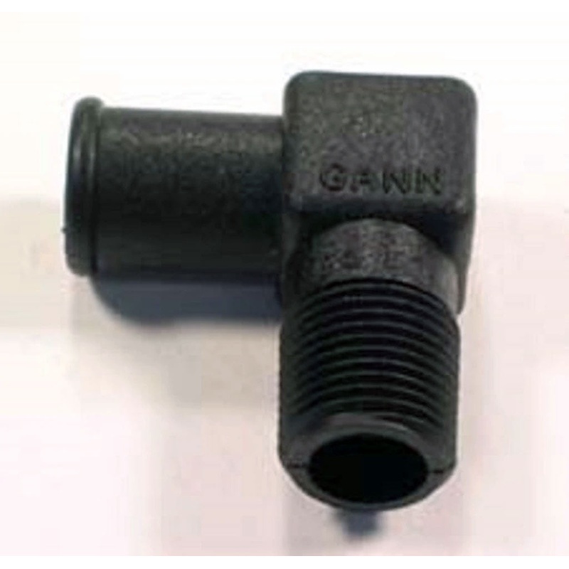 Fitting Nylon 3/8 NPT X 5/8 Barb 90 Degree For Manifold Water Drain Hose Indmar 605019
