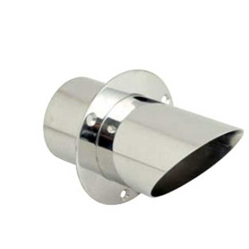 Outlet Exhaust 3-1/2 Straight Flange Exhaust <b>No Baffle-Muffler</b> Outlet Stainless Steel No Flapper Needed