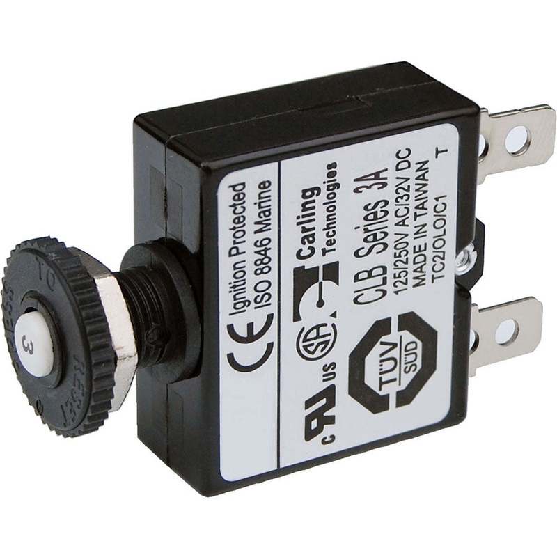 Push Button Reset Breaker Switch 3 AMP Thermal- Bilge Pump & Automatic Bilge Pump