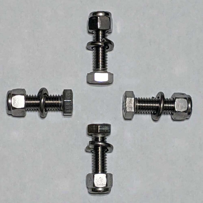 Coupling Bolt Hardware Set of 4 For A.R.E. Drive Shaft System Used On The 4 Inch Coupler
