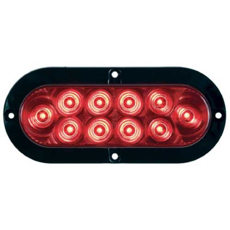 Light Oval LED 6 Sealed Light 3 Function Stop-Turn-Tail Light