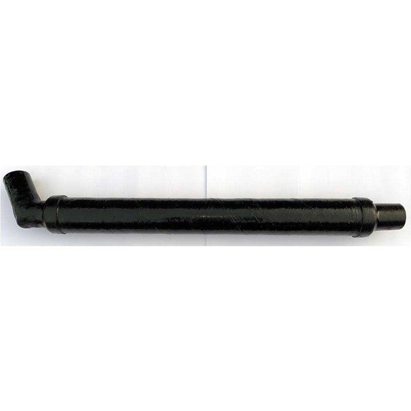 Muffler Supra-Moomba Boomerang Number 100270 – Angled 3 Inch 60 O.D. In 3 Inch O.D. Straight Out 39-40  Long OEM UM-100270