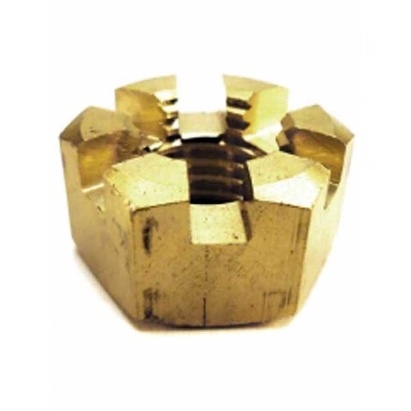 Prop Nut Brass Castle Nut For 1 or 1-1/8 Inboard Shafts Slotted Castle Nut