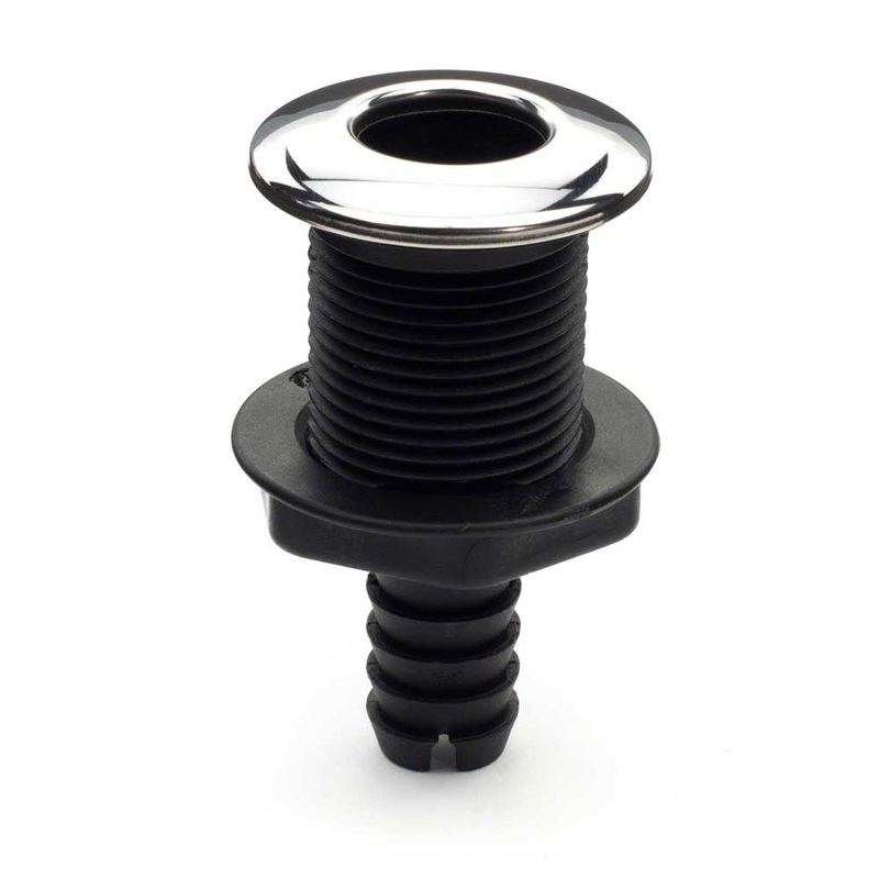Thru Hull Adaptor With Barb 3/4 With 316 Stainless Steel/Nylon WC-S-3801
