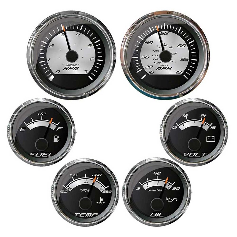 Gauge Set Platinum Inboard 6 Gauge Set Faria Beede FARIA-KTF0186