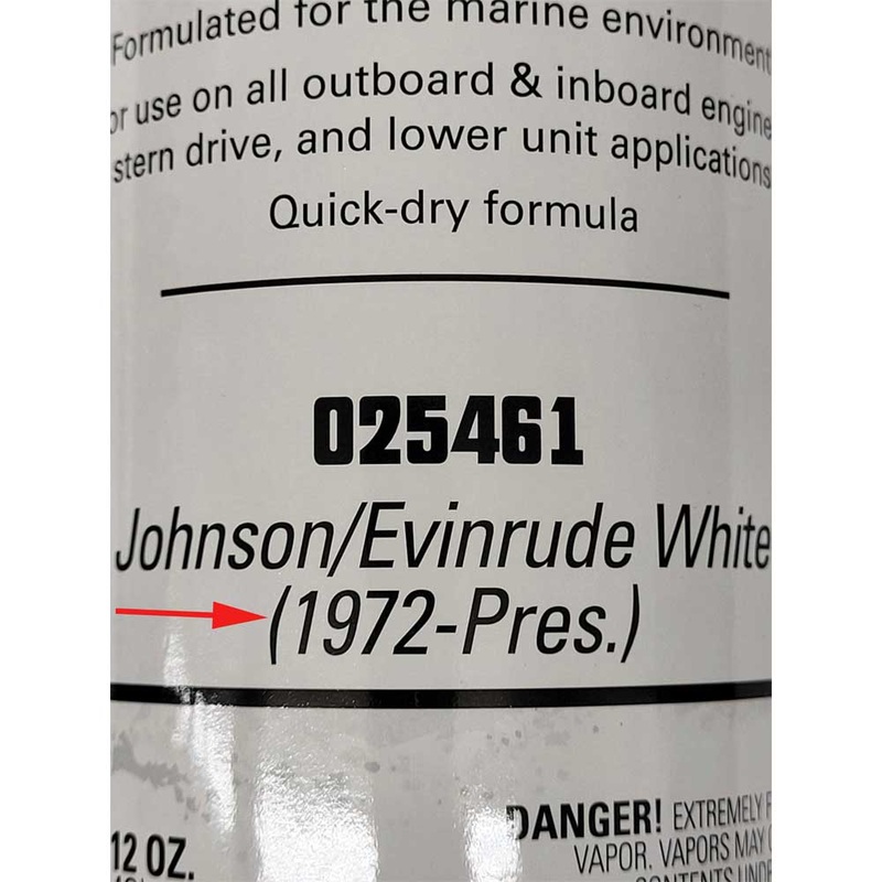 Johnson Evinrude White Acrylic Spray Paint 1972-1981 Moeller MO-025461