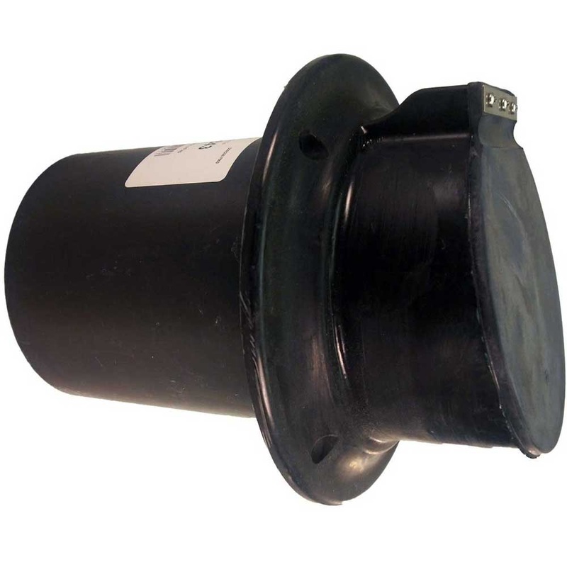Black Exhaust Thru Hull with Flapper – 3 Inch Centek 1200299
