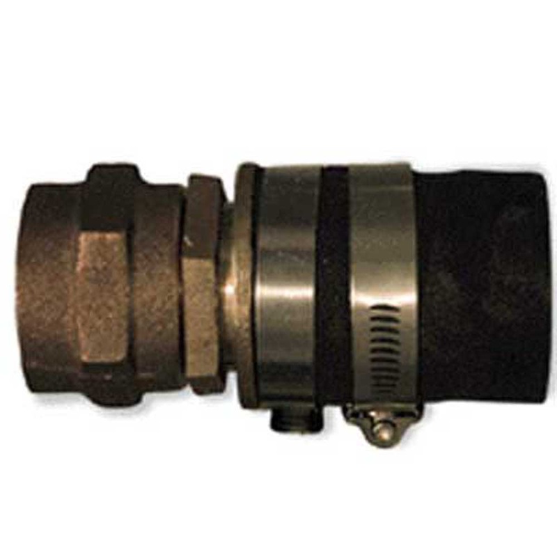 Stuffing Box 1-1/8 Shaft and 1-3/4 I.D. Hose and 2 Stainless Steel Hose Clamps