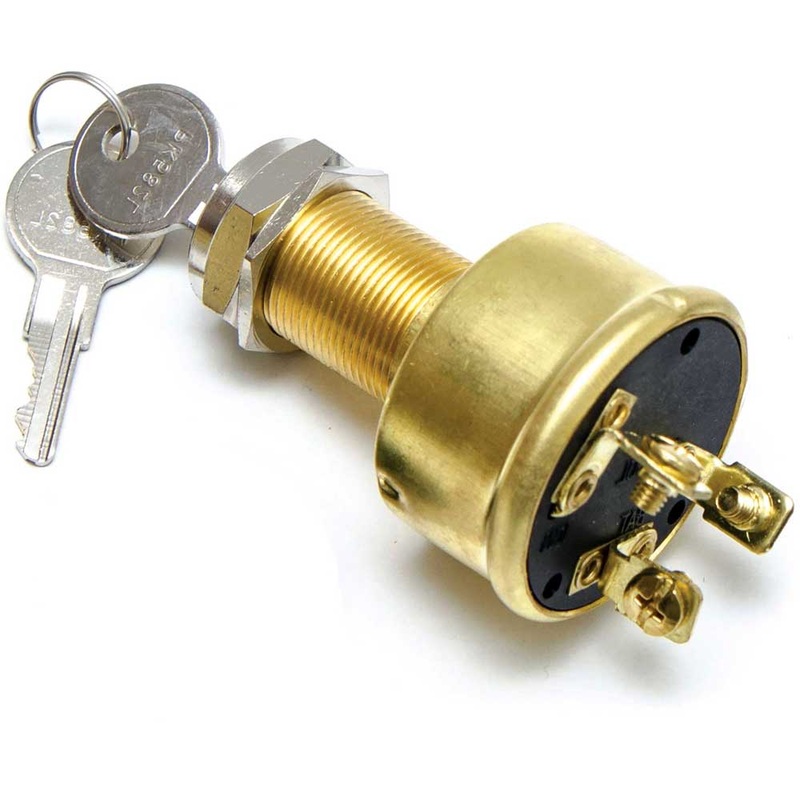 Switch Ignition Key Switch 3 Position Terminal Off-Run-Start Brass Sierra