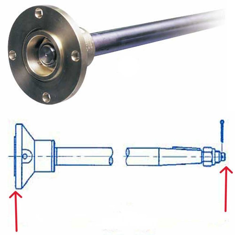 1 Custom Inboard Prop Shaft System With Borg Warner Style 4 Coupler Dual Taper 48.00 Inch Assembled Length