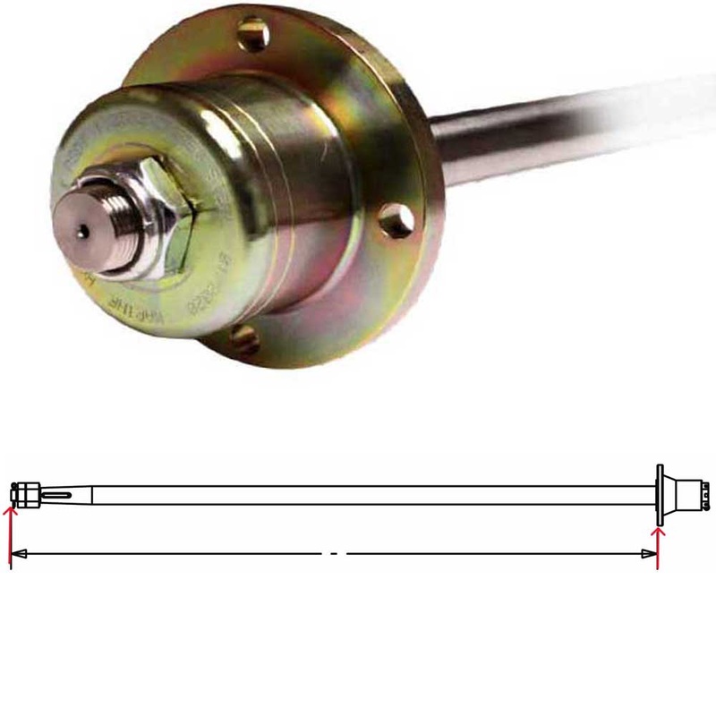 1-1/4 Custom Inboard Prop Shaft System With Borg Warner Style 5 Coupler Dual Taper 58.75 Inch Assembled Length