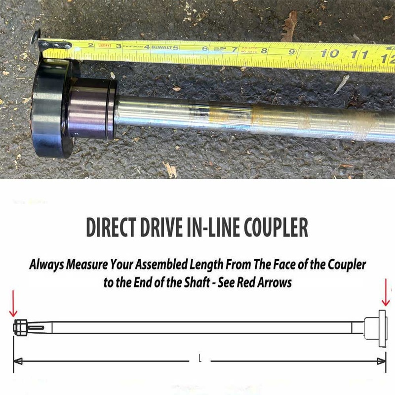 1-1/8 Custom Inboard Prop Shaft System With Borg Warner Style 4 Coupler Dual Taper 47.00 Inch Assembled Length