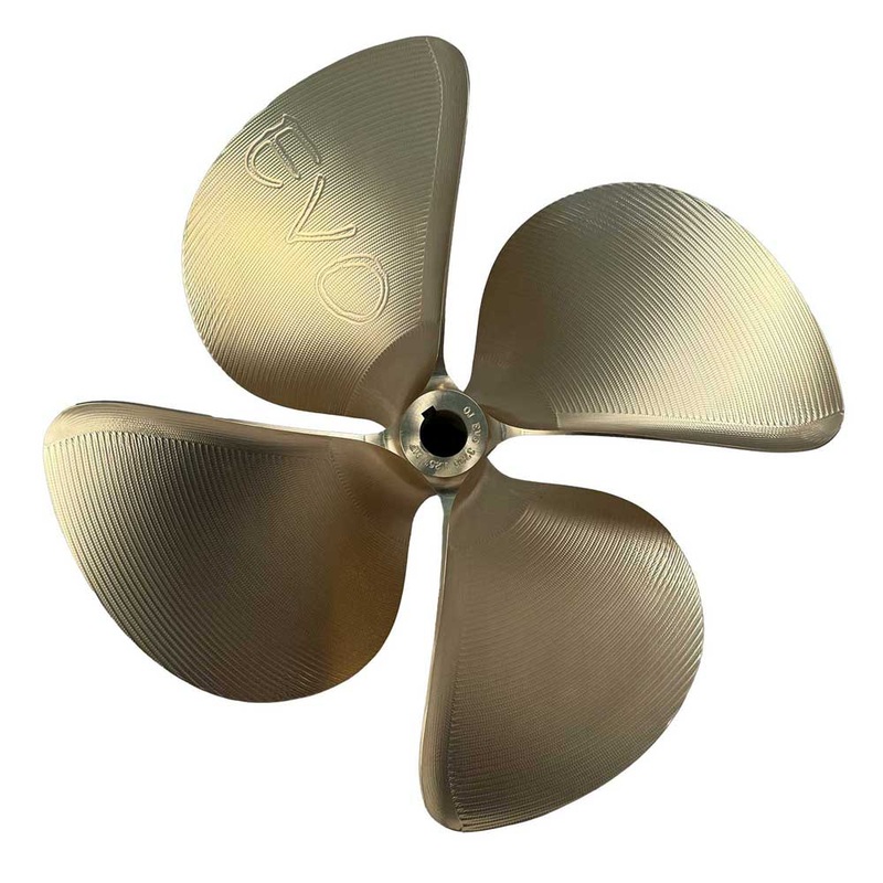 # 3923 OJ Evolution 4 Blade Propeller 1-1/8 Bore Left Hand 15.00 X 15.75 Keyed .140 Cup Replaces OJ-912