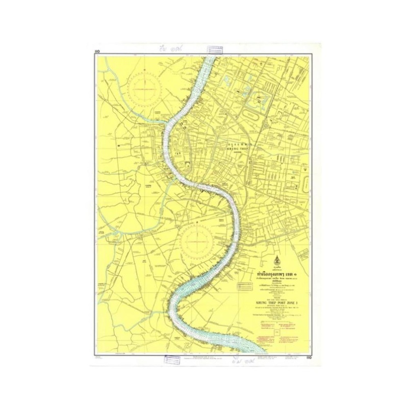 Marine Chart Thailand (Gulf of Thai – East) 110 Krung Thep Port Zone 1