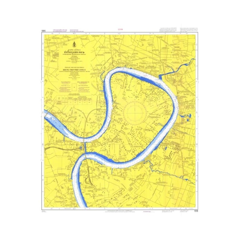 Marine Chart Thailand (Gulf of Thai – East) 111 Krung Thep Port Zone 2
