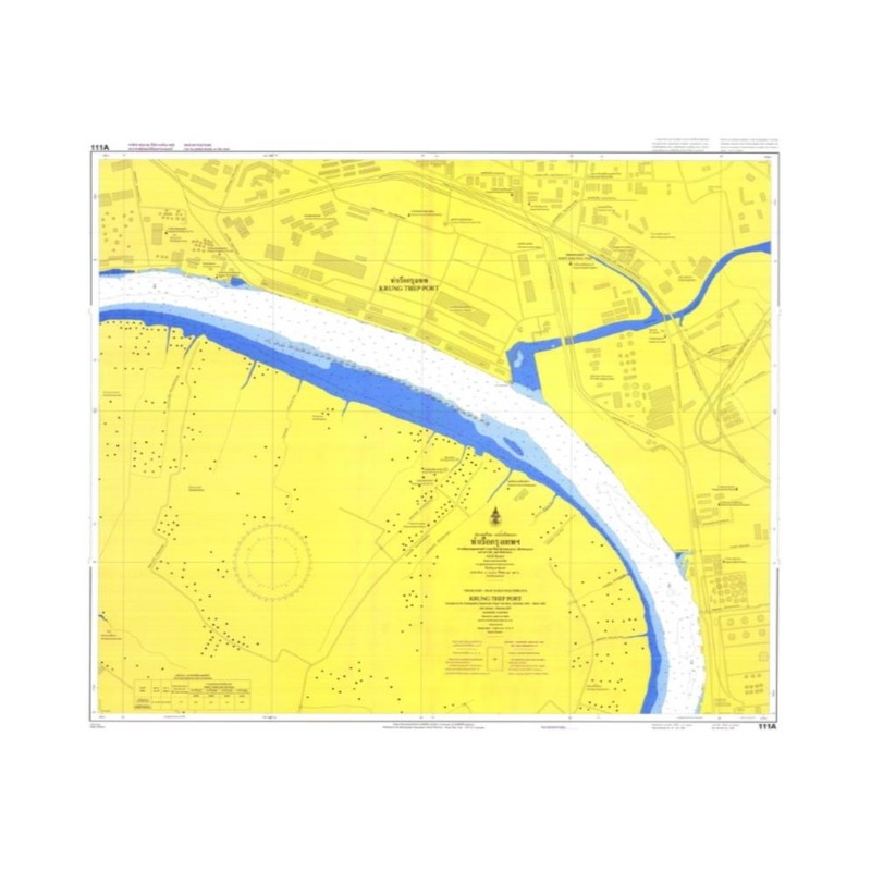 Marine Chart Thailand (Gulf of Thai – East) 111A Krung Thep Port
