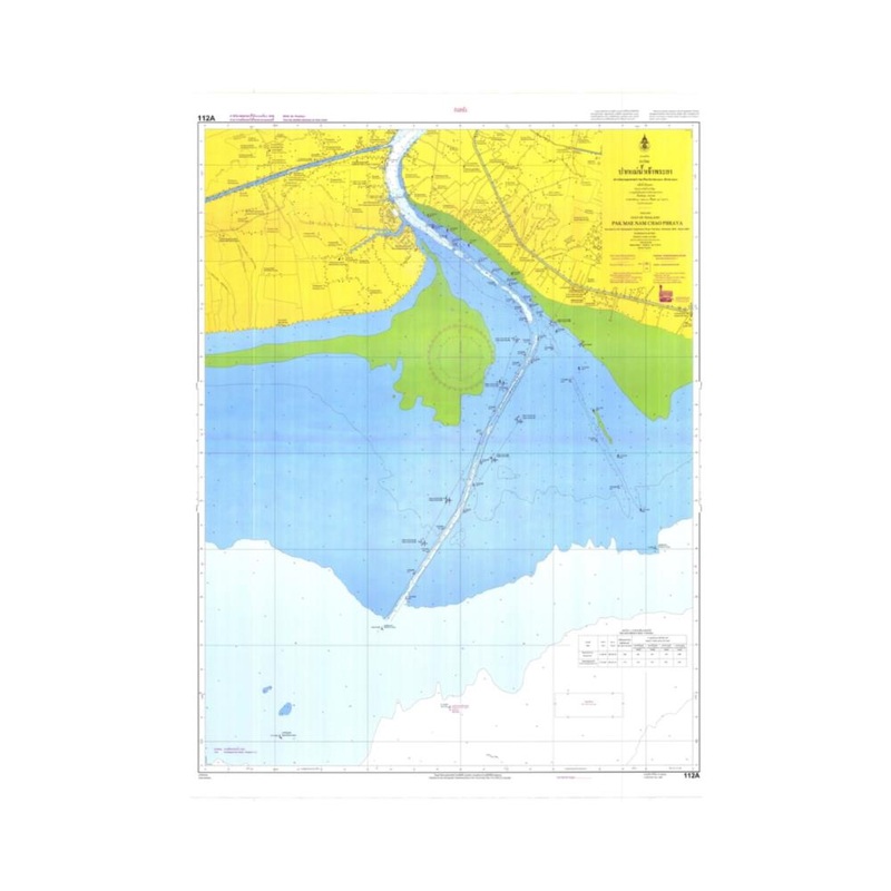 Marine Chart Thailand (Gulf of Thai – East) 112A Park Mae Nam Chao Pharaya