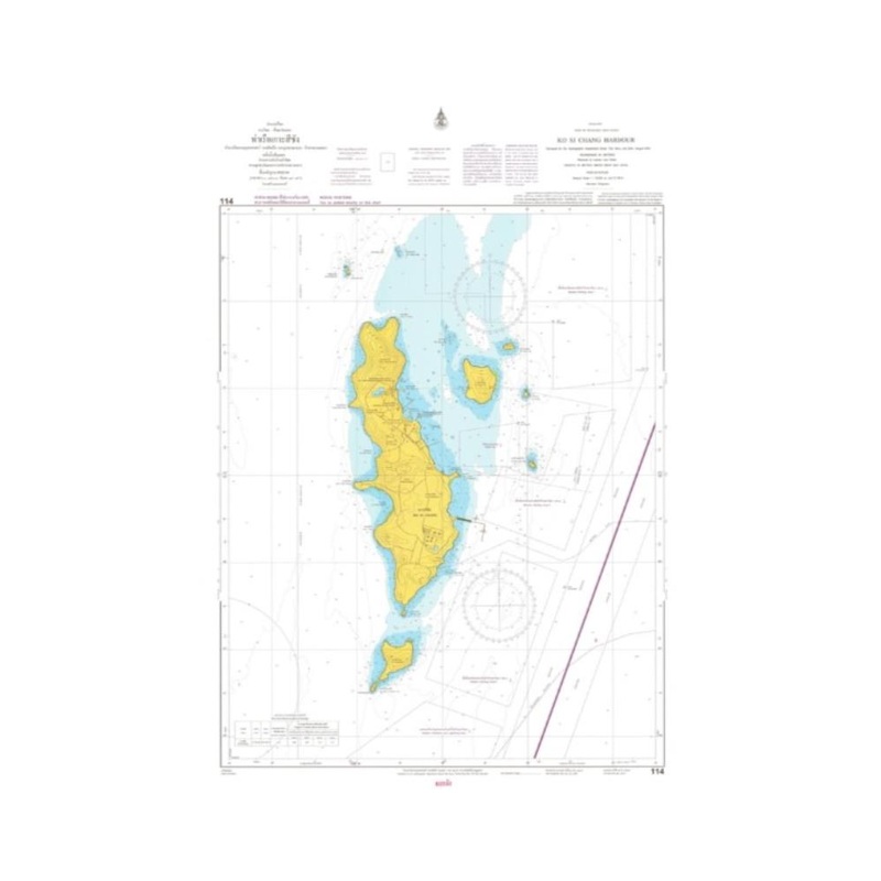 Marine Chart Thailand (Gulf of Thai – East) 114 Ko Si Chang Harbour