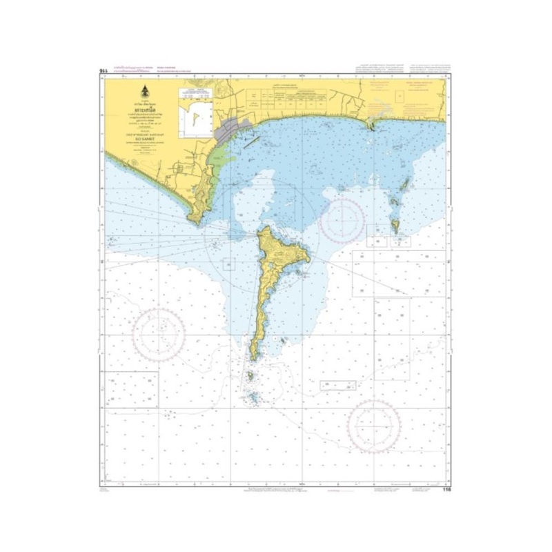 Marine Chart Thailand (Gulf of Thai – East) 116 Ko Samet
