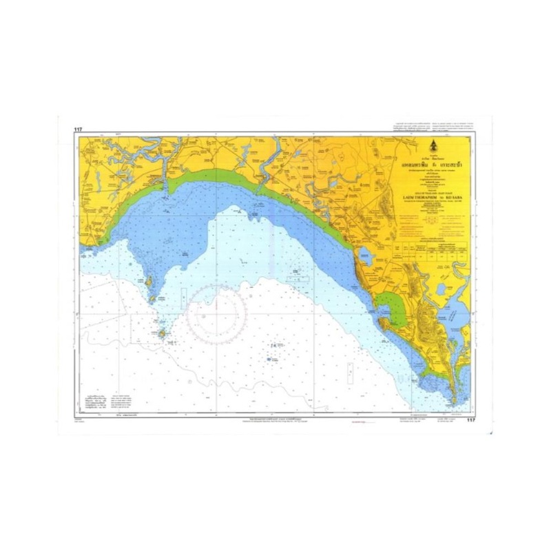 Marine Chart Thailand (Gulf of Thai – East) 117 Laem Thoraphim to Ko Saba