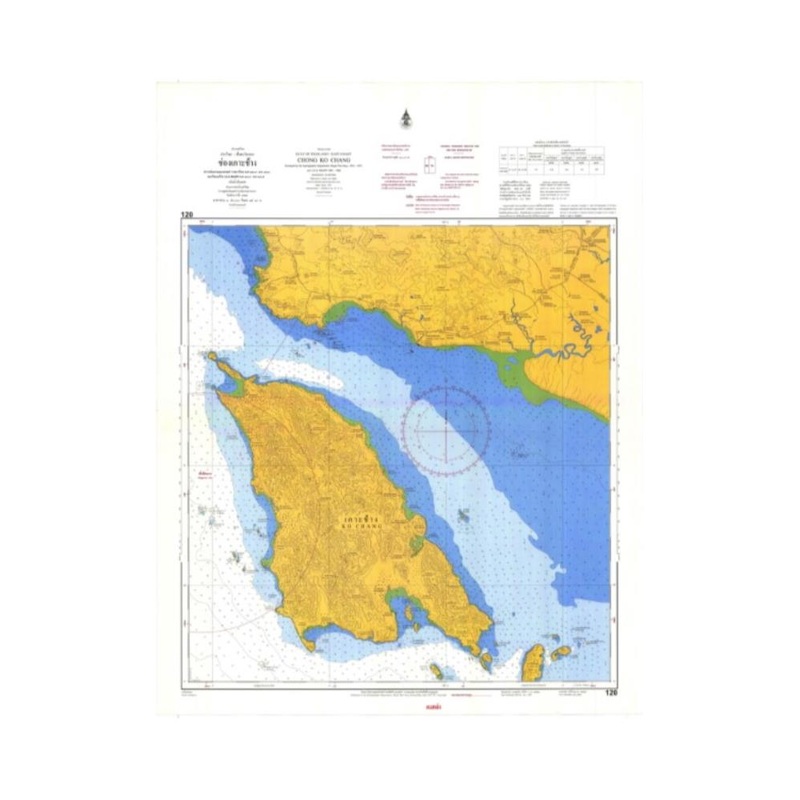 Marine Chart Thailand (Gulf of Thai – East) 120 Chong Ko Chang