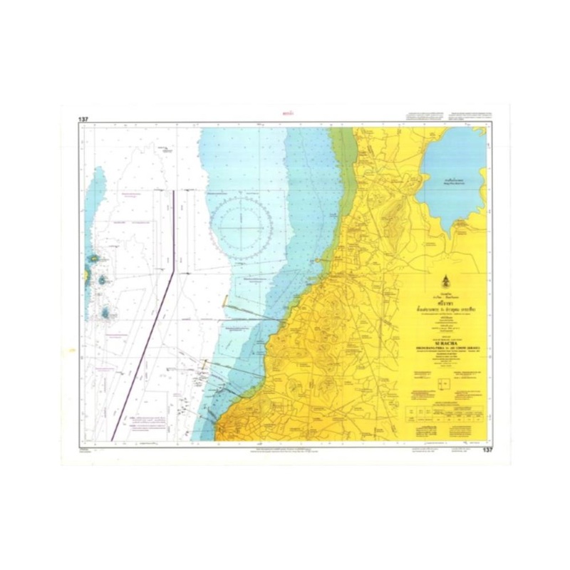 Marine Chart Thailand (Gulf of Thai – East) 137 Si Racha Ao Udom to Bang Phra