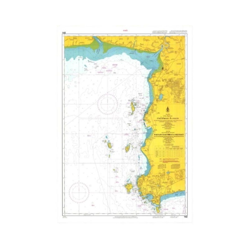 Marine Chart Thailand (Gulf of Thai – East) 142 Pak Nam Chao Phraaya to Ko Raet