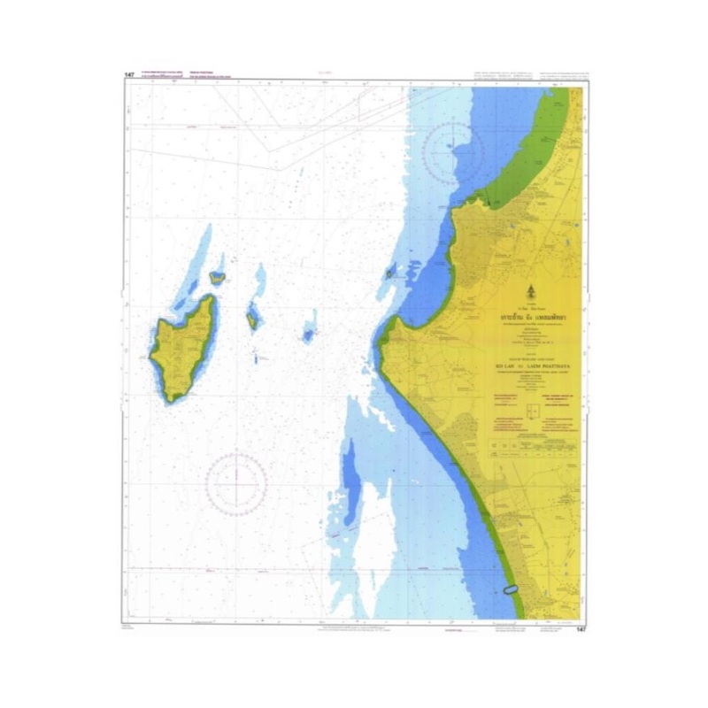 Marine Chart Thailand (Gulf of Thai – East) 147 Ko Lan to Laem Pattaya