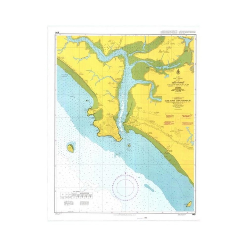 Marine Chart Thailand (Gulf of Thai – East) 149 Entrance to Mae Nam Chanthaburi