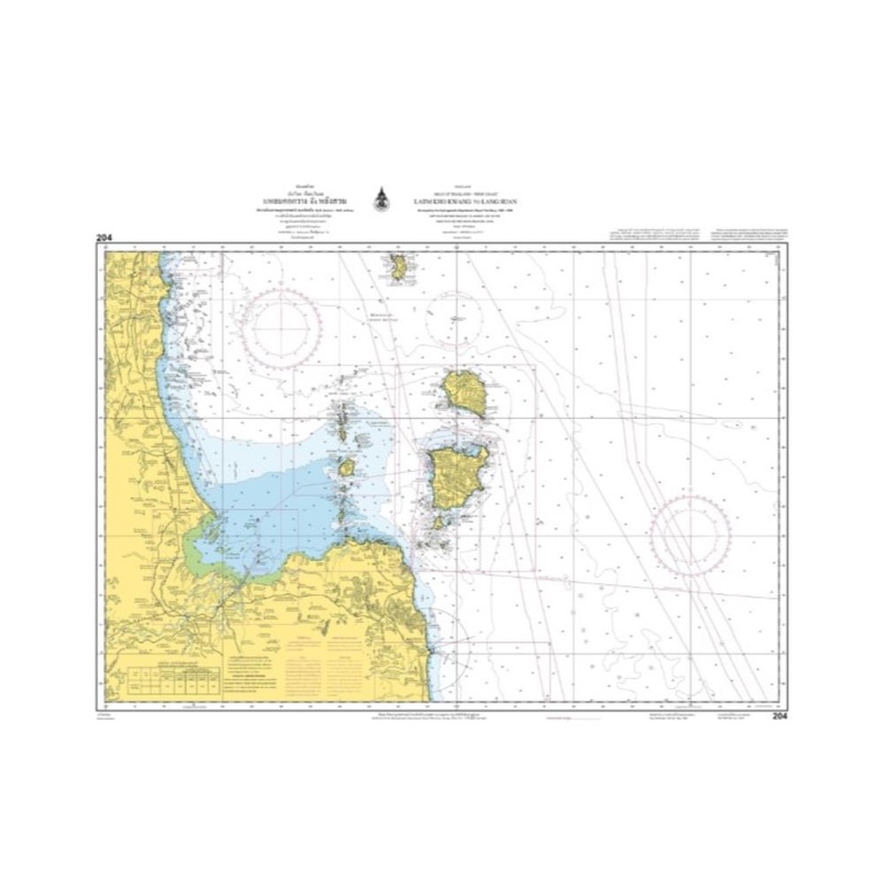 Marine Chart Thailand (Gulf of Thai – West) 204 Laem Kho Kwang to Lang Suan
