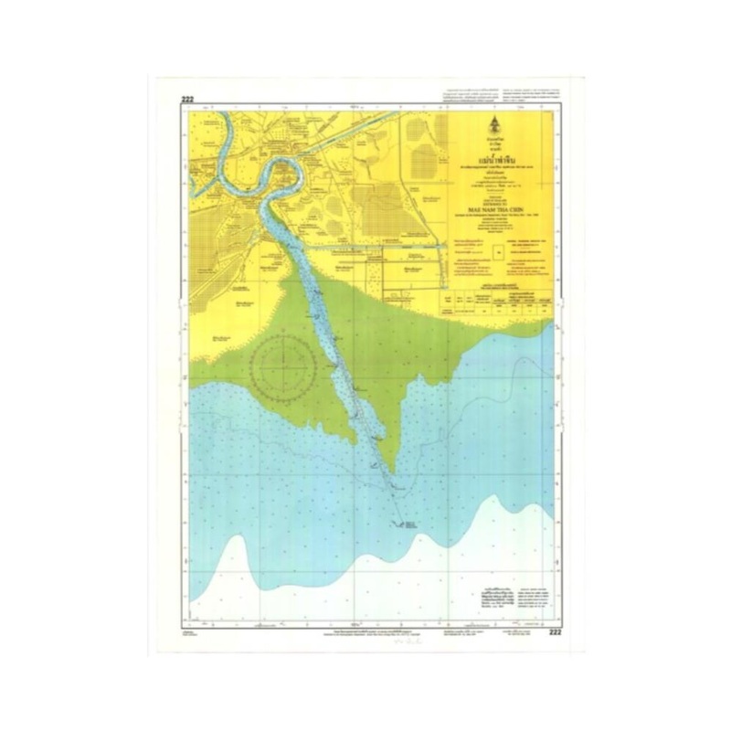 Marine Chart Thailand (Gulf of Thai – West) 222 Entrance to Mae Nam Tha Chin