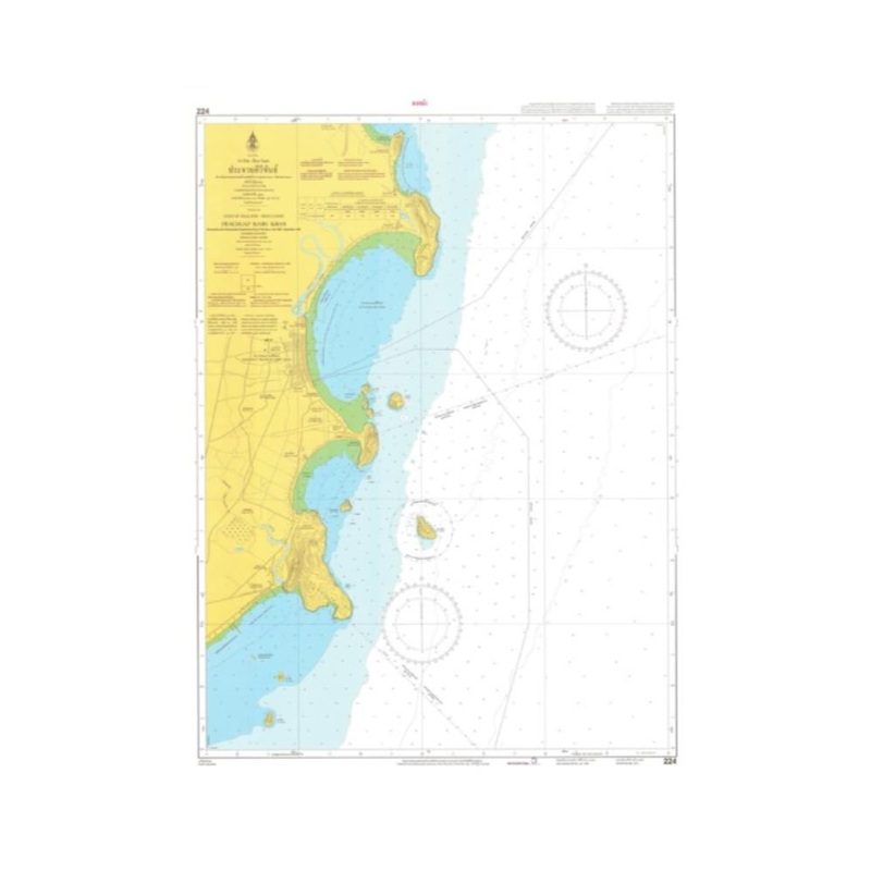 Marine Chart Thailand (Gulf of Thai – West) 224 Prachuap Khirkhan