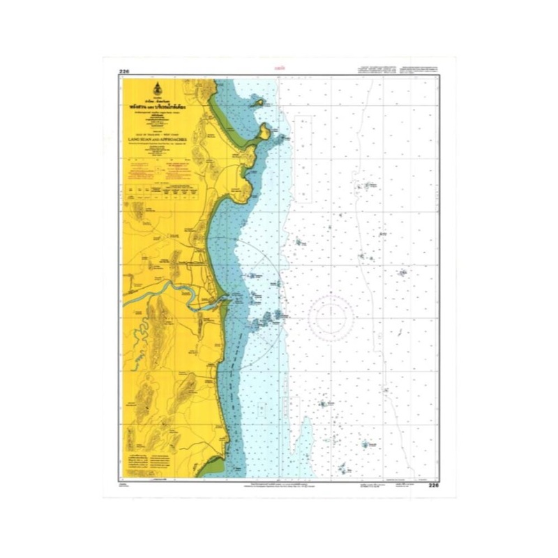 Marine Chart Thailand (Gulf of Thai – West) 226 Lang Suan and Approaches