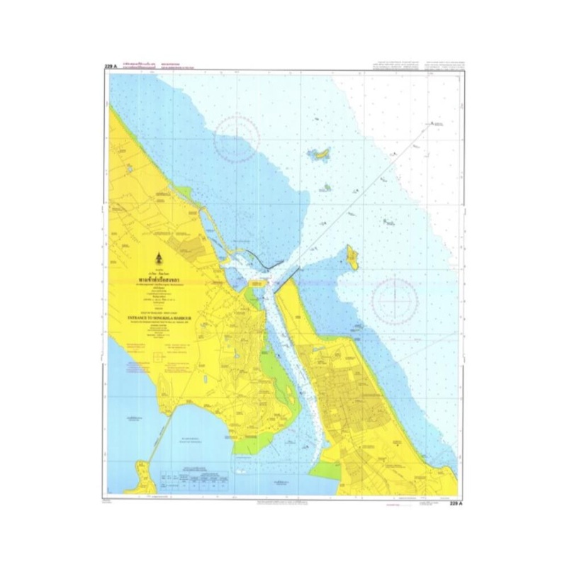 Marine Chart Thailand (Gulf of Thai – West) 229A Songkhla Harbour