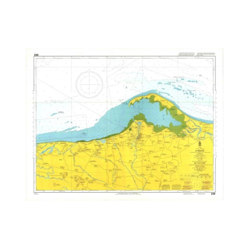 Marine Chart Thailand (Gulf of Thai – West) 230 Ao Pattani