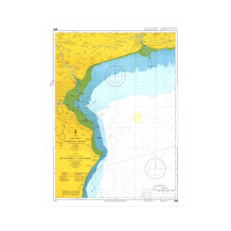 Marine Chart Thailand (Gulf of Thai – West) 248 Hat Chao Samran to Samut Sakhon