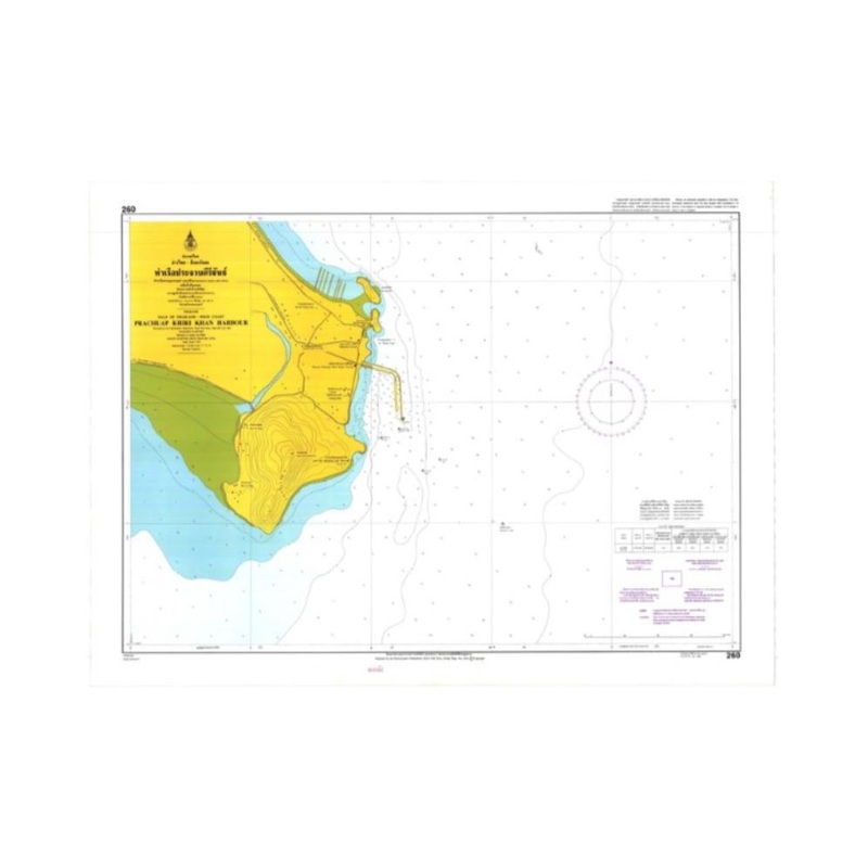 Marine Chart Thailand (Gulf of Thai – West) 260 Prachuap Khirkhan Port