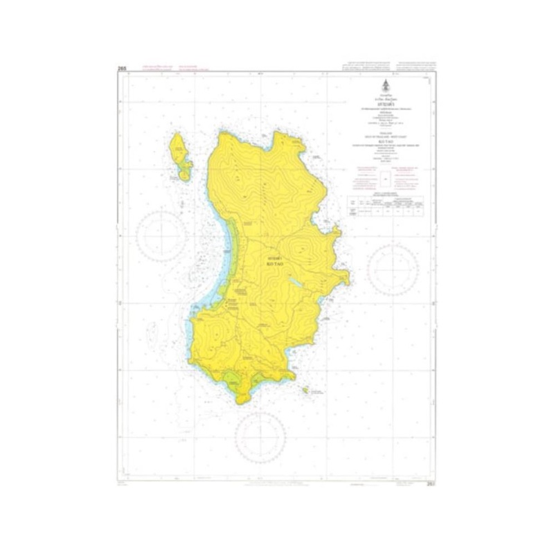 Marine Chart Thailand (Gulf of Thai – West) 265 Ko Tao