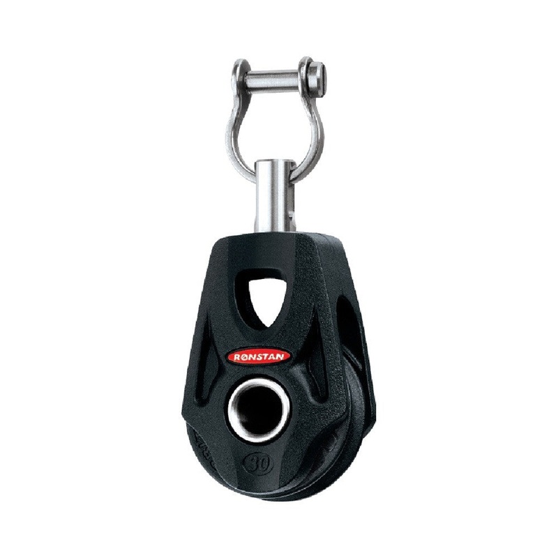 Ronstan Series 30 BB Single Orbit Block – Becket Hub, Slotted Head Post, Swivel Shackle Head
