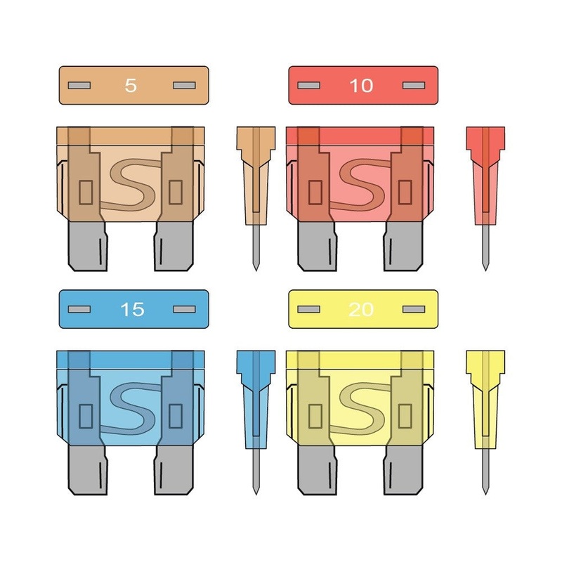 Ancor ATO / ATC Marine Fuses|5 A (Pack of 2)|10 A (Pack of 2)|15 A (Pack of 2)|20 A (Pack of 2)|-|604005|604010|604015|604020