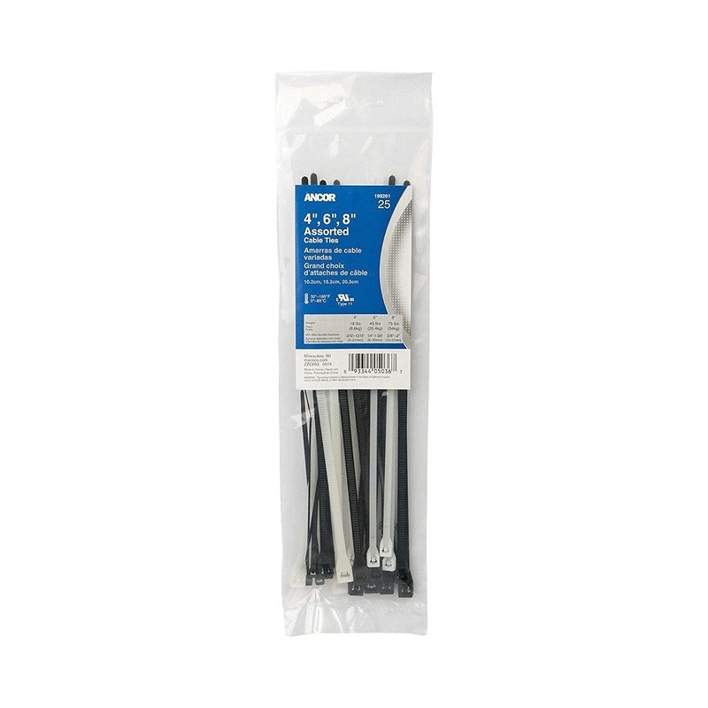Ancor Cable Tie Kits – Natural / UV Black