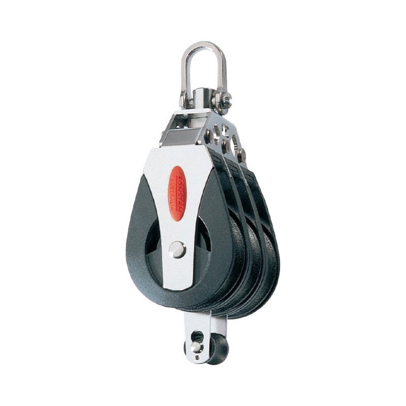 Ronstan Series 40 BB Triple Utility Block – Becket, Swivel Shackle Head (Non-locking)