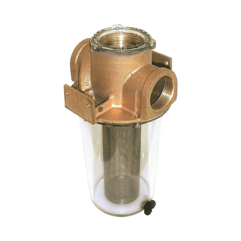 Groco ARG Series Bronze Raw Water Strainer with Clear Sight Glass – NPT