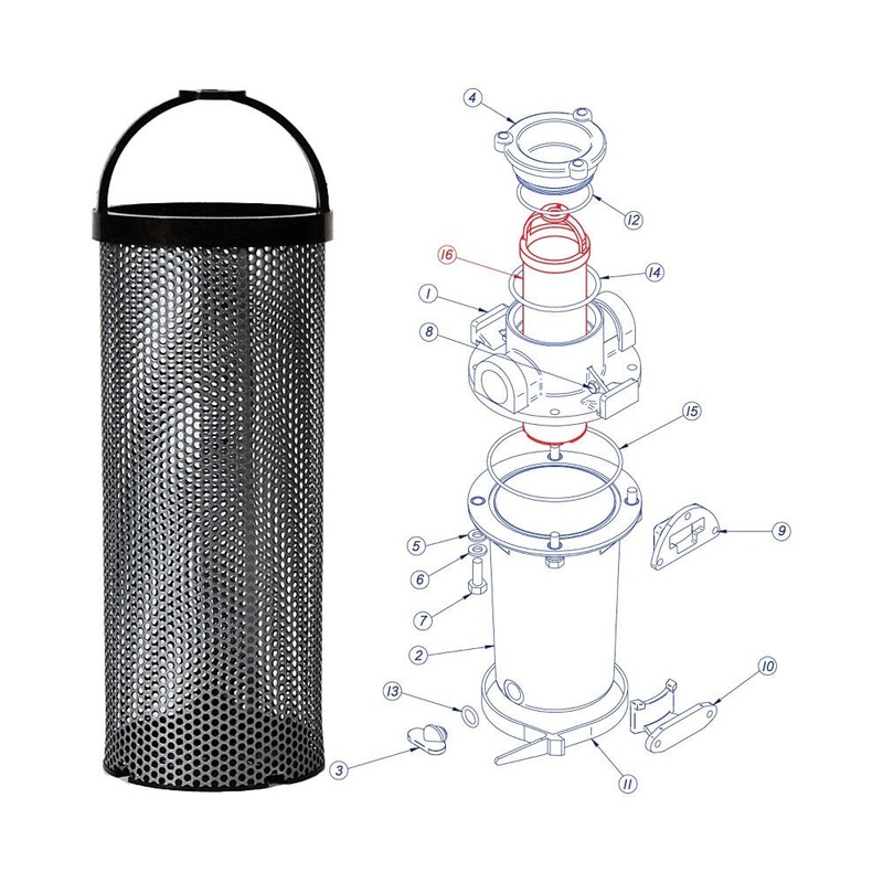 Groco ARG Series Replacement Strainer Basket – 304 Stainless Steel